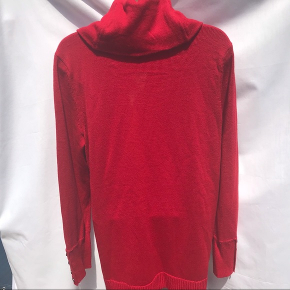Lauren Ralph Lauren Red Cowl Neck Sweater - Picture 2 of 12
